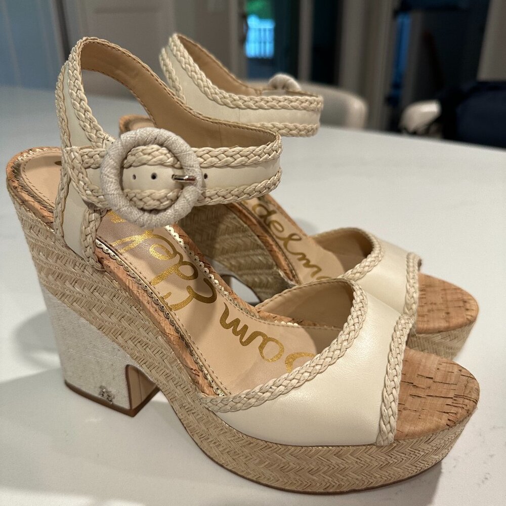 Sam Edelman Women's Lillie Espadrille Wedge Platform Sandals